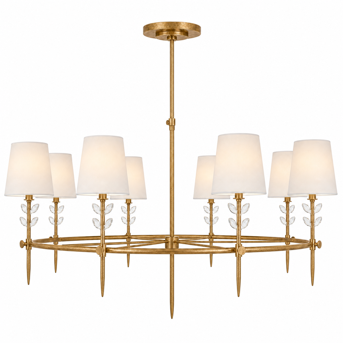 Bryant Glass Large Ring Chandelier by Erhaus