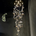 Luxury Branch Flower Crystal Chandelier for High-Ceiling / staircase / foyer / hallway