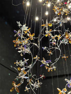 Luxury Branch Flower Crystal Chandelier for High-Ceiling / staircase / foyer / hallway