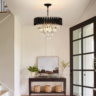 Modern Luxury Multi-Tier Oval / round Crystal Tiered Chandelier