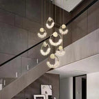 Modern Crystal Butterfly Pendant Light with Gold / chrome Finish Stainless Steel Frame LED