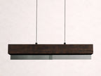 Lena Linear Wood Glass Chandelier 47-Inch62-Inch72-Inchl