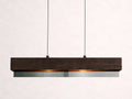 Lena Linear Wood Glass Chandelier 47-Inch62-Inch72-Inchl