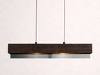 Lena Linear Wood Glass Chandelier 47-Inch62-Inch72-Inchl