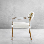 Vintage Forged Retro Copper Iron Frame Dining Chair