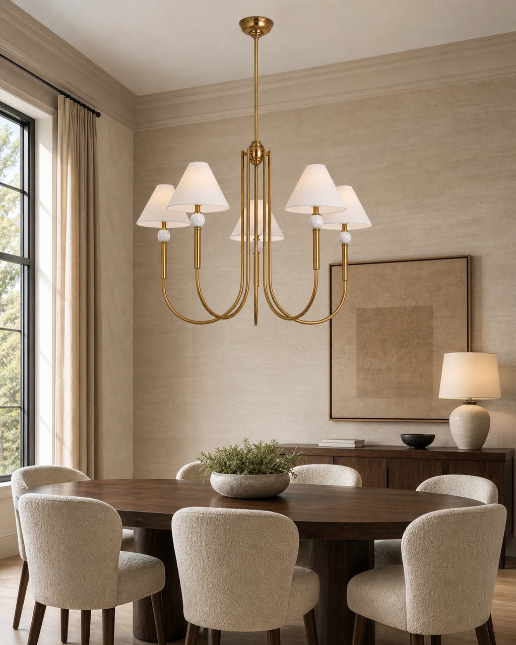 Porteau 5 Light Large Chandelier