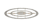 Luxury Round / oval Multi-Tier Crystal Chandelier in Silver Finish