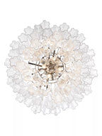 Modern Multi-Tiered Tubular Glass Chandelier for Low-Ceiling