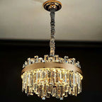 Modern Round / rectangular Crystal Chandelier Collection for Living Room / hallway / dining / bedroom
