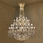 Extra Large European-Style Multi-Layers Candle Luxury Crystal Chandelier Gold Art Foyer / staircase Decorative