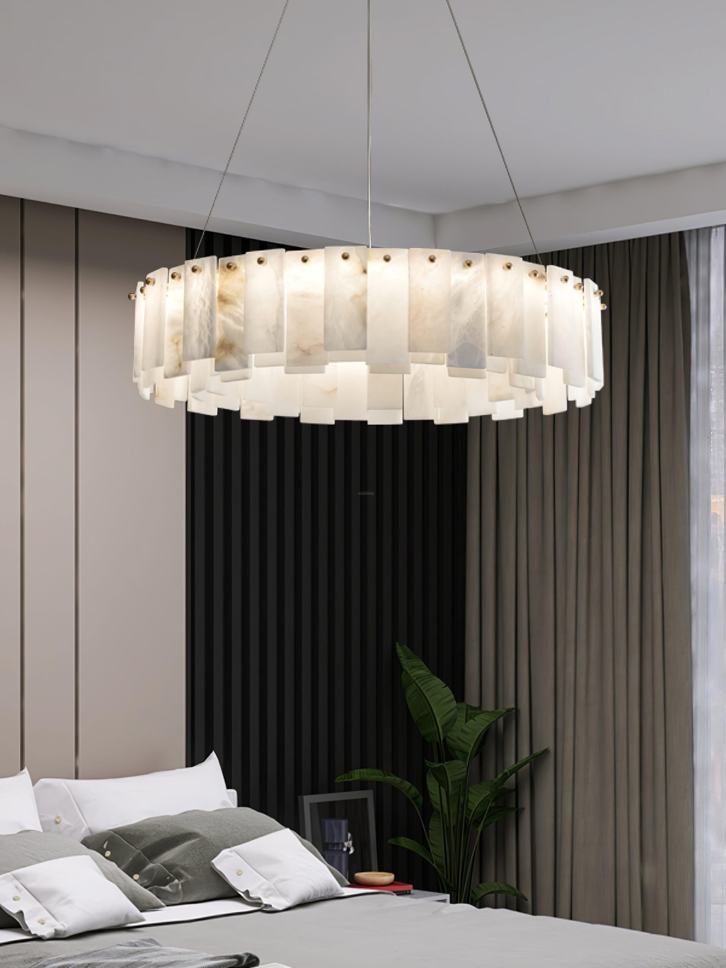 Halos Alabaster Round / square Chandelier