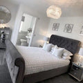 Round Crystal Ring Chandelier in Silver / gold Finish for Lowg-Ceiling