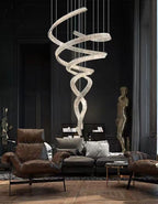 Designer Foyer Living Room Ceiling Light Stylish Spiral Crystal Chandelier for Hotel Entrance