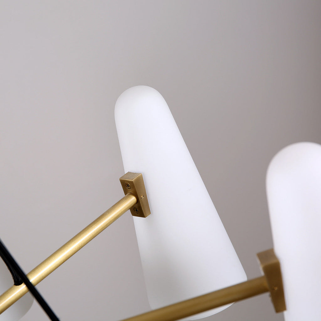 Modern Style Round Cone Glass Chandelier for Bedroom / living Room / dining Room