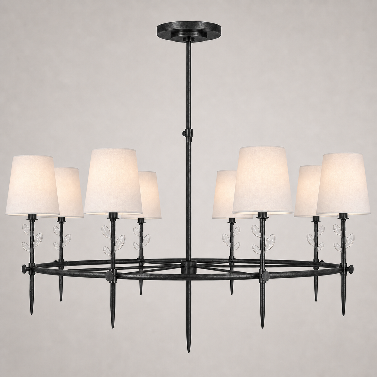 Bryant Glass Large Ring Chandelier