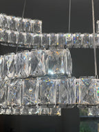 Modern Luxury Crystal Pendant Irregular Rings Chandelier Suit for Living / dining Room / bedroom
