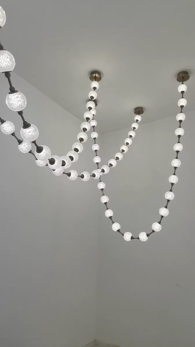 Modern Creative Pearl Necklace Chandelier for Living Room / staircase / foyer / entryway