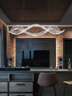 Modern Wavy Crystal Chandelier for Dining Room / kitchen Island
