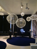 Round Starry Sky Chandelier Light Fire Ball Ceiling Lighting for Living Room / cottage / high-Ceiling