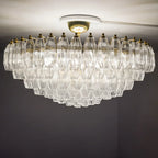 Prismatico 12-Light Clear Ceiling Lamp 35"