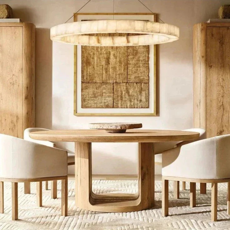 Art Alabaster Ring Chandelier for Living Room / bedroom