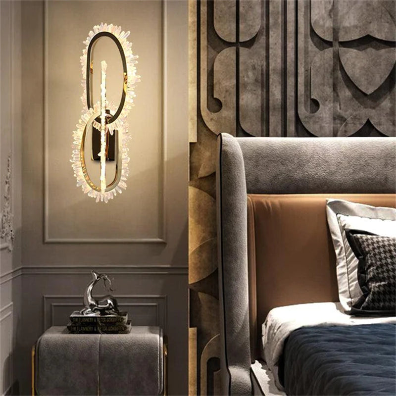 Cervine Wesley Rock Crystal Wall Sconce