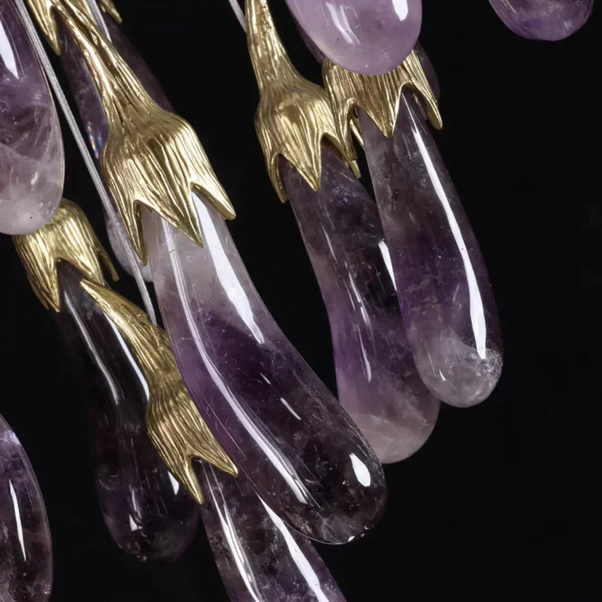 Eggplant-Shaped Chandelier Purple Color