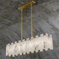 Modern Flake Alabaster Linear Chandelier