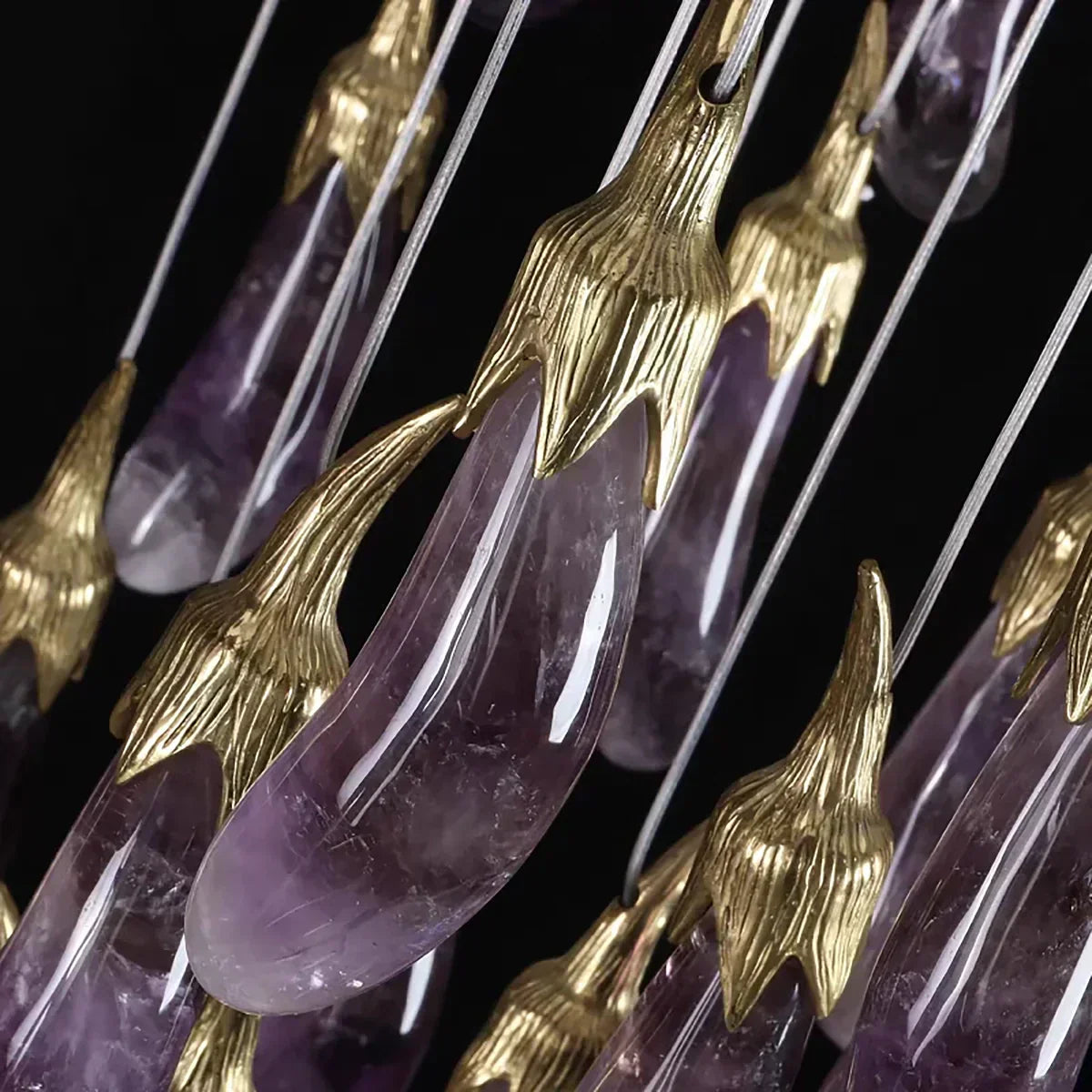 Eggplant-Shaped Chandelier Purple Color