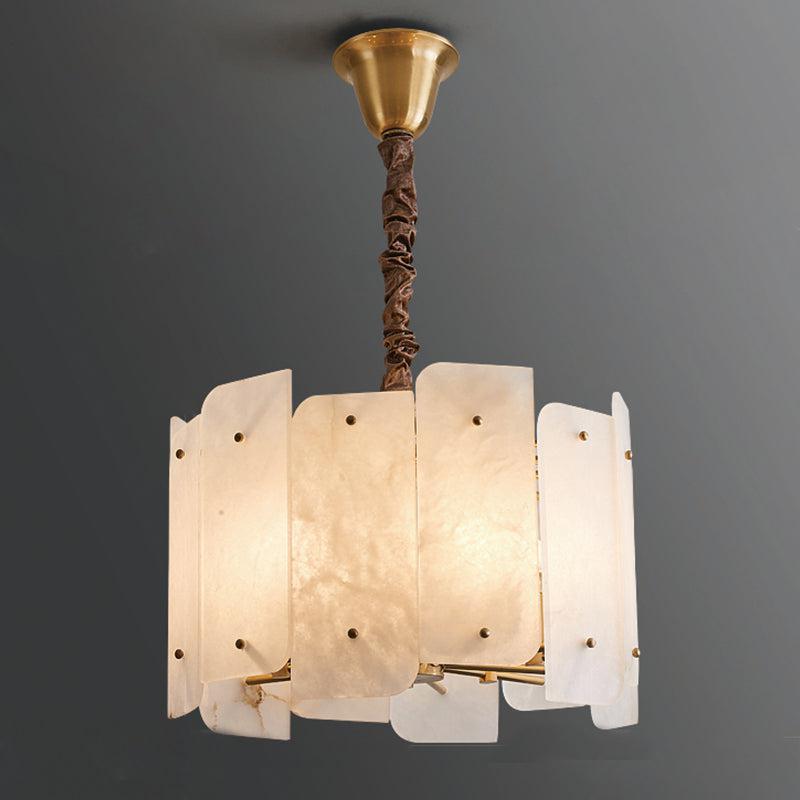 Alabaster Lorry Round Chandelier 20-Inch31"