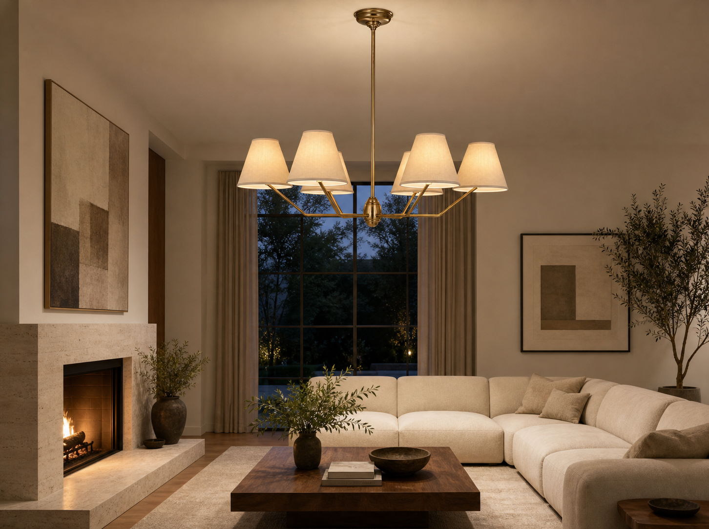 Burke 6-Light Large Chandelier