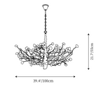 Gemstone Branch Chandelier with Artistic Design for Bedroom or Living Room