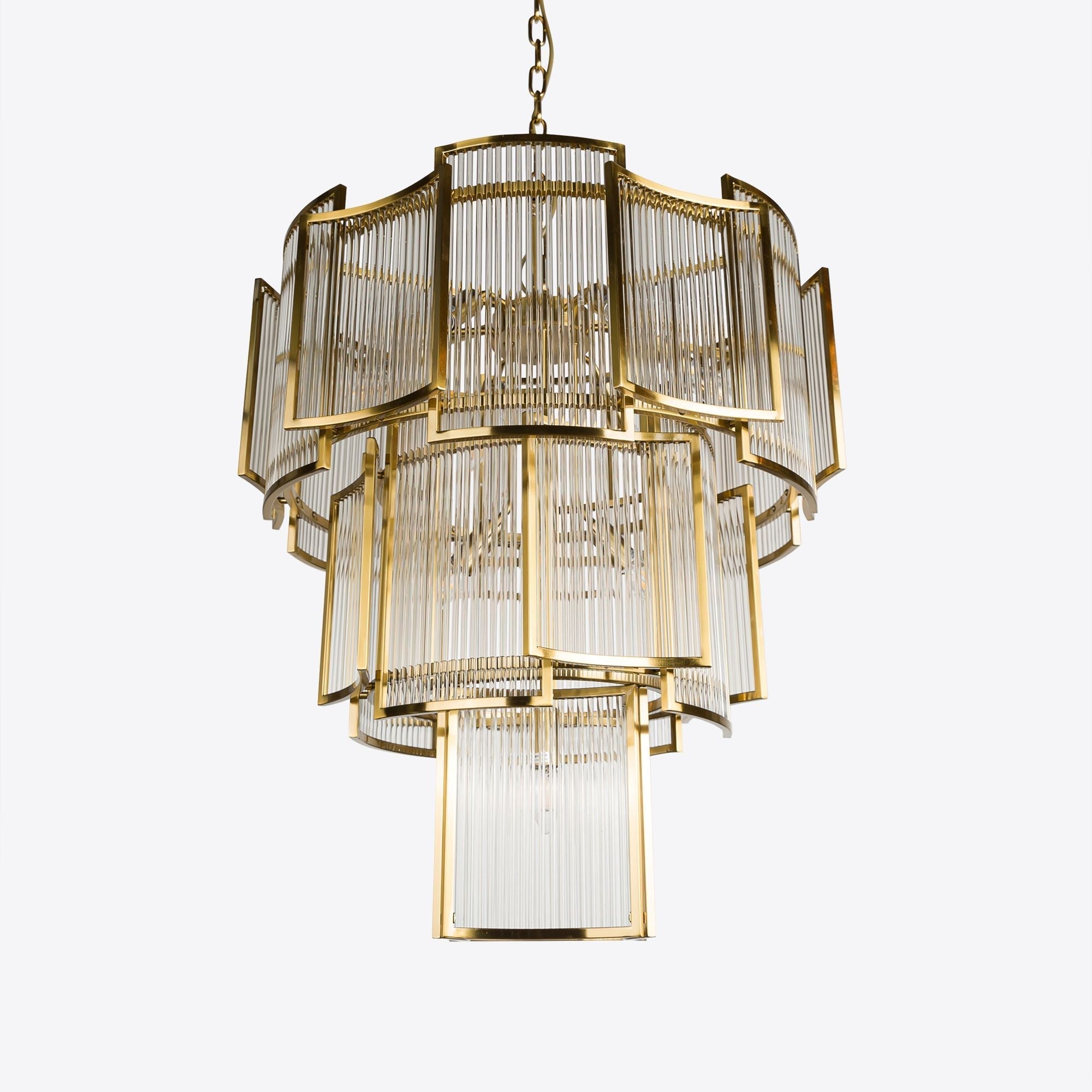 Brass Monte Carlo Grande Chandelier 26.8"