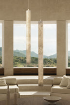 Vertical Roller Alabaster Pendant Light