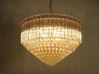 Murano Glass Chandelier – Quadriedri – 265 Prisms – Transparent