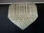 Murano Glass Chandelier – Quadriedri – 265 Prisms – Transparent