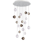 Cosmic Sphere Cascade Glass Chandelier