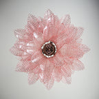 Murano Pink Glass Leaf Chandelier