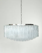 Murano Glass Chandelier – 101 Tuber – Textured – Transparent