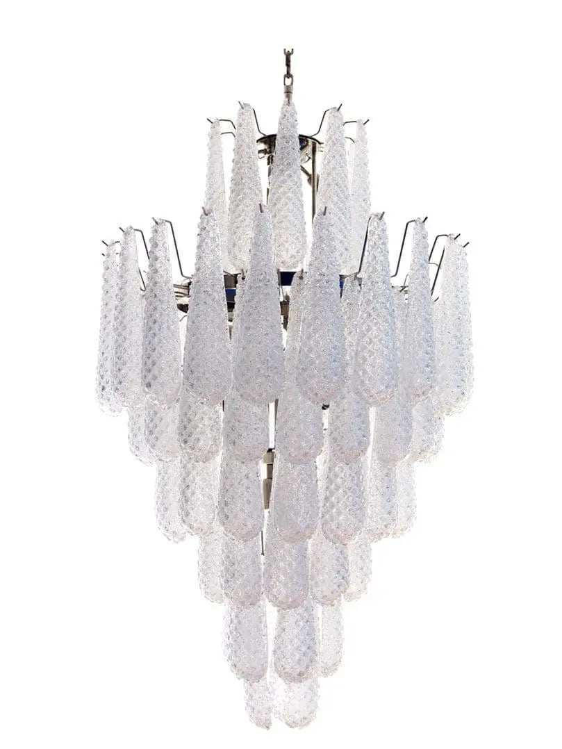 Murano Chandelier – Drop – 85 Glasses – Transparent