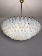 Murano Chandelier – Poliedri – 185 Glass – White Alabaster