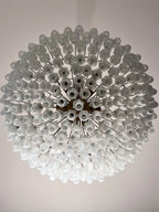 Murano Chandelier – Poliedri – 185 Glass – White Alabaster