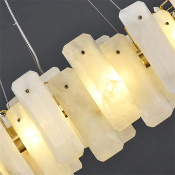 Alabaster Flake Round Chandelier 20-Inch23-Inch31-Inch39-Inch