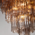 Murano Glass Chandelier – 48 Tubes – Smoked
