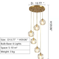 Sputnik K9 Crystal Chandelier Entryway Pure Copper Ceiling Light Foyer Hall Brass Lighting
