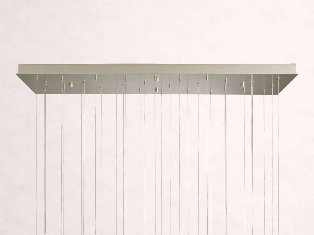 Gianna Rectangular Selenite Stone Chandelier 15 Light 20 Light