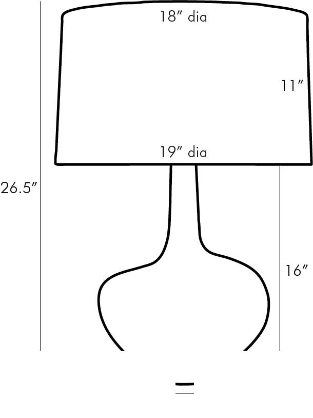 Nash Table Lamp 11049-690 technical dimension drawing