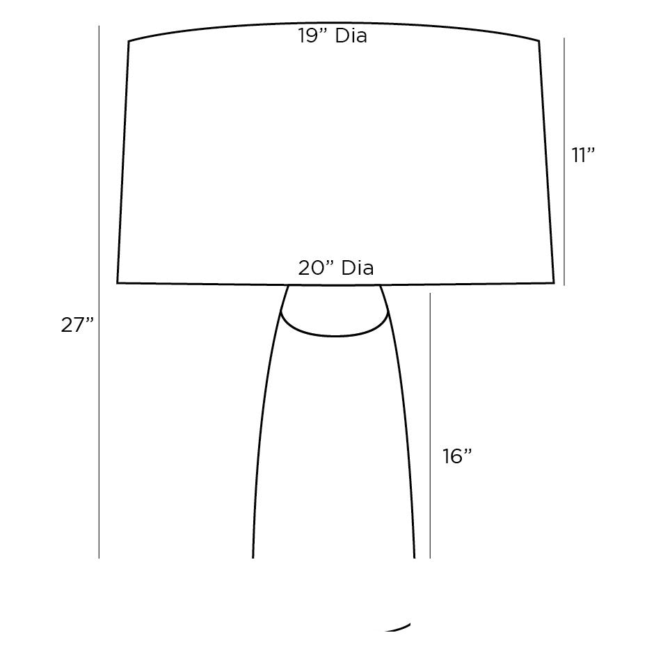 Pacifica Table Lamp 11075-486 technical dimension drawing