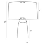 Pacifica Table Lamp 11075-486 technical dimension drawing