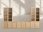Nason Modular Glass Media Cabinet Set